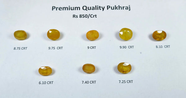 Premium Quality Pukhraj Ring | Silver Rings