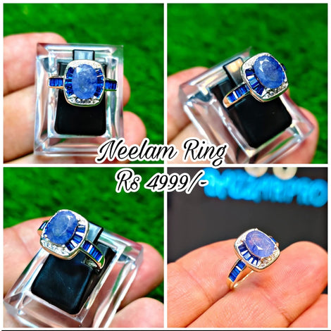 Neelam Ring | Silver Ring